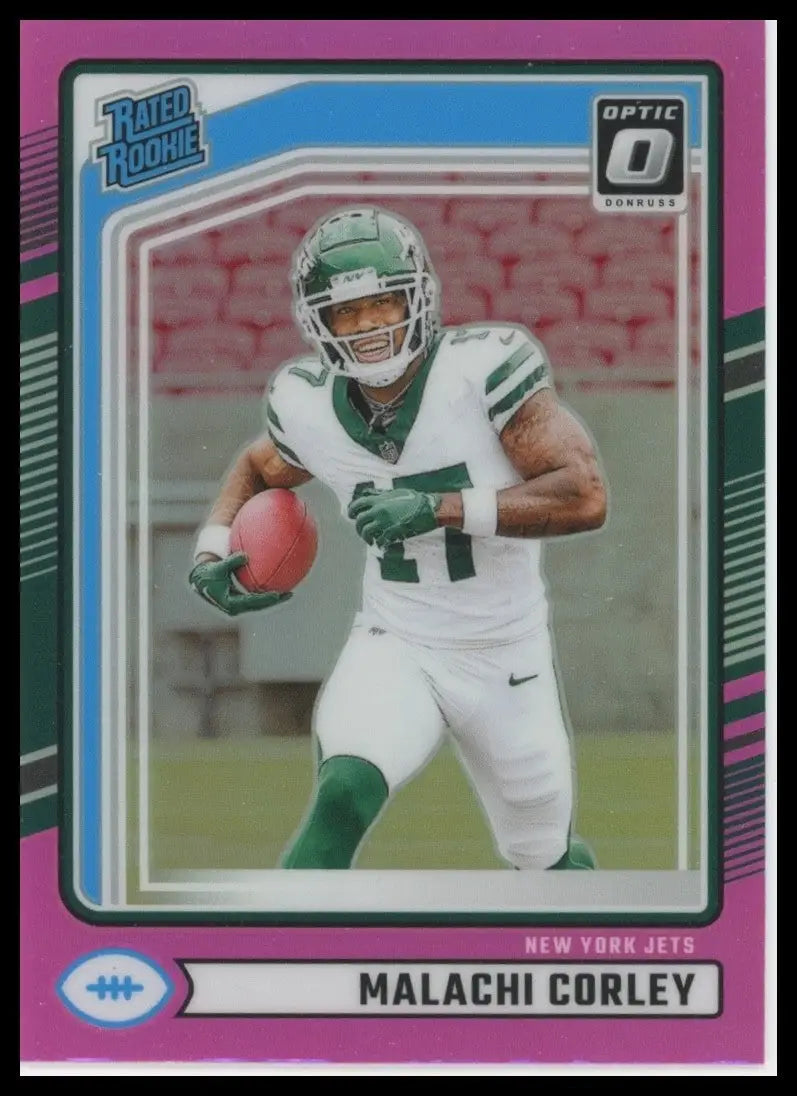 2024 Panini Donruss Optic Preview Pink Rookie Malachi Corley #333 New York Jets - Football Card Single