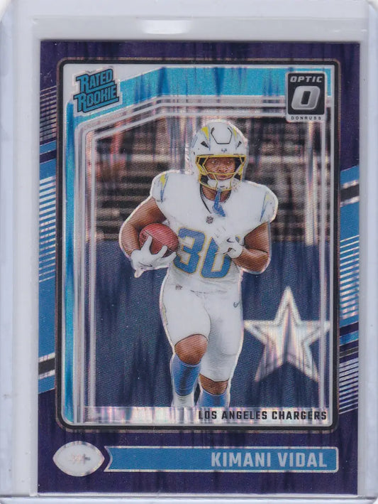2024 Panini Donruss Optic Purple Shock #262 Kimani Vidal - Chargers - Football Card Single