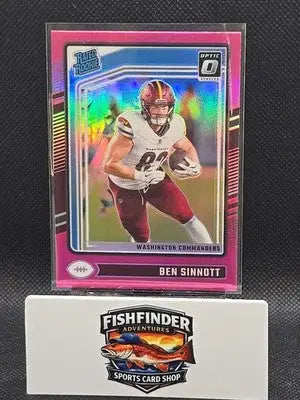 2024 Panini Donruss Optic - Rated Rookie Ben Sinnott #207 Pink Prizm (RC) - Football Card Single
