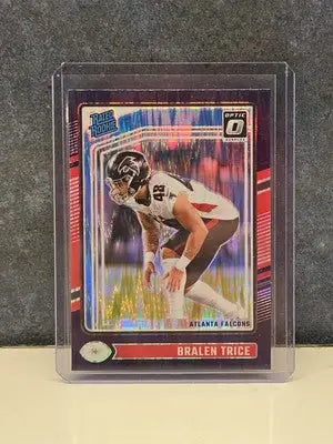 2024 Panini Donruss Optic - Rated Rookie Bralen Trice #212 Purple Shock Prizm - Football Card Single