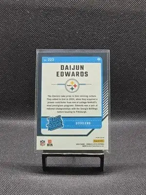 2024 Panini Donruss Optic Rated Rookie Daijun Edwards #223 Green Velocity Prizm - Football Card Single