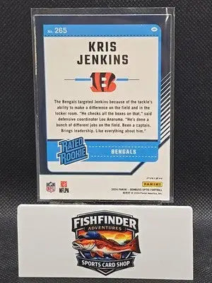2024 Panini Donruss Optic - Rated Rookie Kris Jenkins #265 Pink Prizm (RC) - Football Card Single