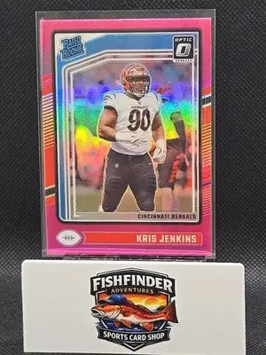 2024 Panini Donruss Optic - Rated Rookie Kris Jenkins #265 Pink Prizm (RC) - Football Card Single