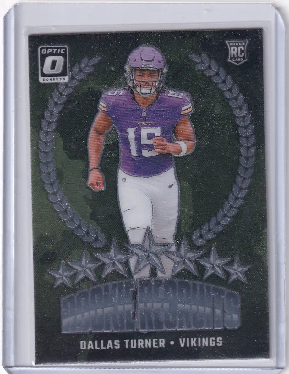 2024 Panini Donruss Optic Rookie Recruits #14 Dallas Turner - Vikings - Football Card Single