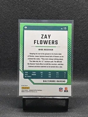 2024 Panini Donruss Optic - Zay Flowers #15 Stars Prizm - Football Card Single