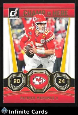 2024 Panini Donruss PATRICK MAHOMES II #1 Champ Is Here Kansas City Chiefs