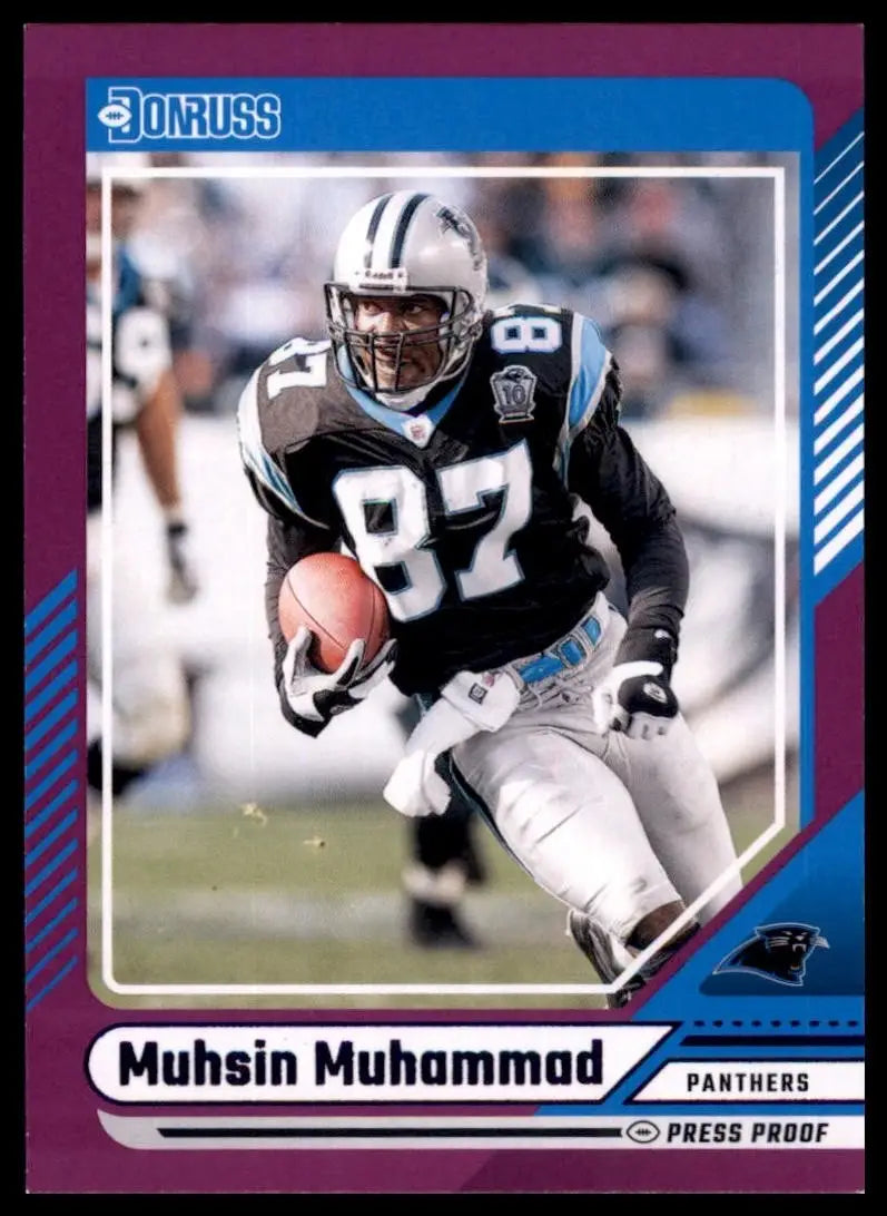 2024 Panini Donruss Purple Muhsin Muhammad #176 Carolina Panthers Football Card