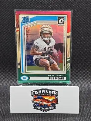 2024 Panini Donruss - Rated Rookie Bub Means #362 Optic Preview Red & Green - Football Card Single