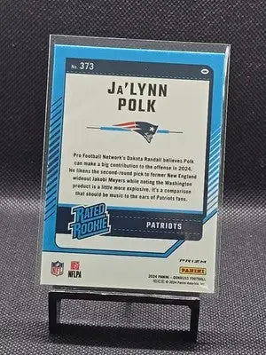 2024 Panini Donruss Rated Rookie Ja’Lynn Polk #373 Optic Preview Pink Prizm (RC) - Football Card Single