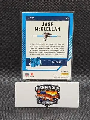 2024 Panini Donruss - Rated Rookie Jase McClellan #375 Optic Preview Red & Green - Football Card Single
