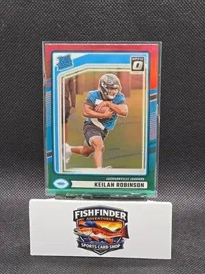 2024 Panini Donruss -Rated Rookie Keilan Robinson #385 Optic Preview Red & Green - Football Card Single