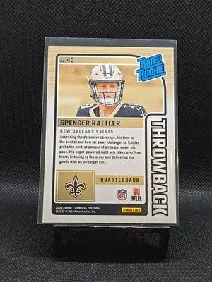 2024 Panini Donruss - Rated Rookies Throwbacks Spencer Rattler #40 (RC)