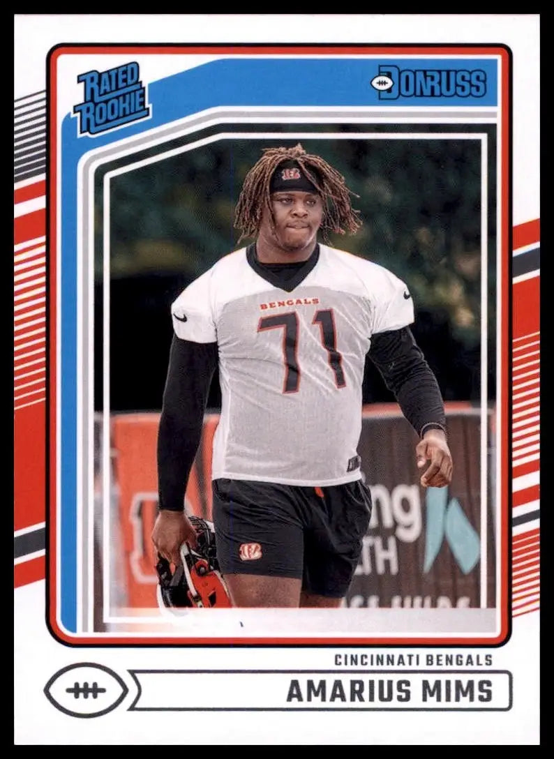 2024 Panini Donruss Rookie Amarius Mims #350 Cincinnati Bengals Football Card - Football Card Single