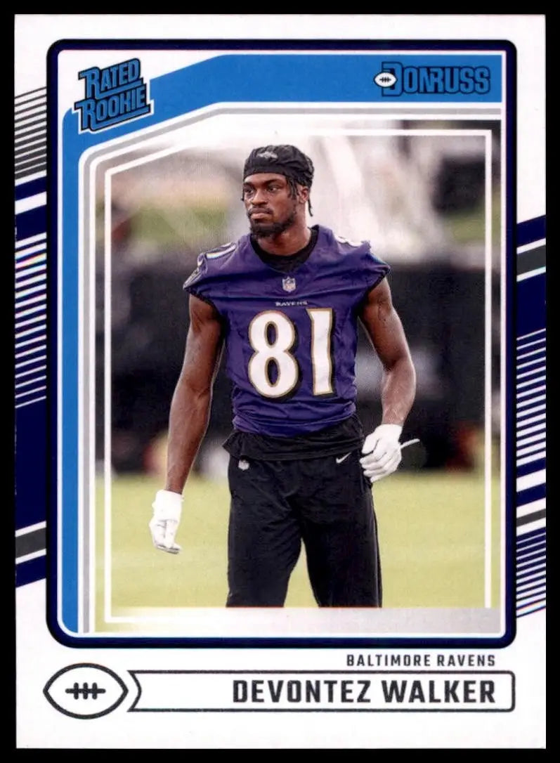 2024 Panini Donruss Rookie Devontez Walker #345 Baltimore Ravens Football Card - Football Card Single