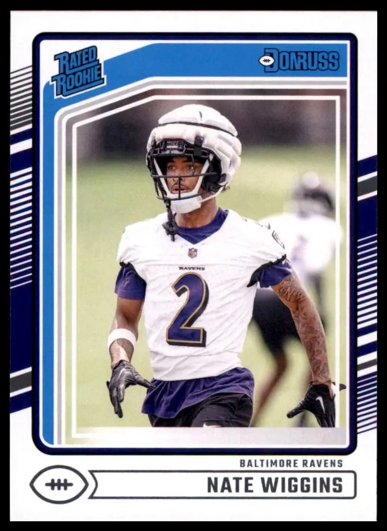 2024 Panini Donruss Rookie Nate Wiggins #391 Baltimore Ravens Football Card NFL