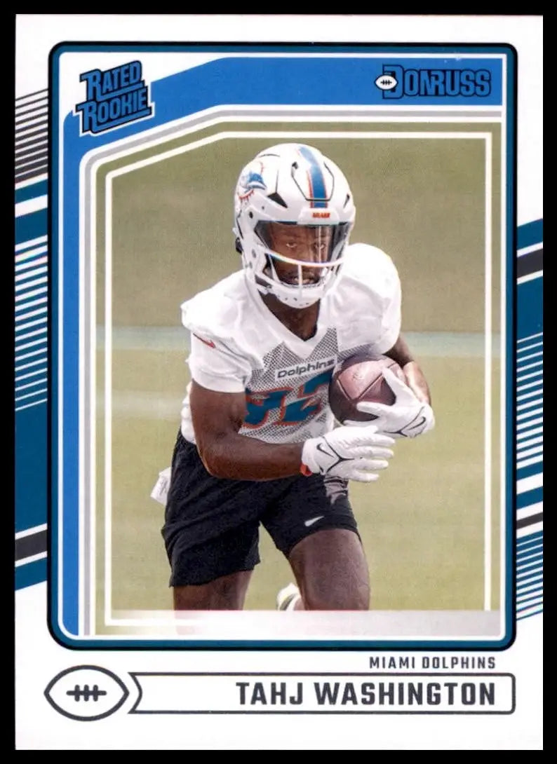 2024 Panini Donruss Rookie Tahj Washington #346 Miami Dolphins Football Card NFL - Football Card Single