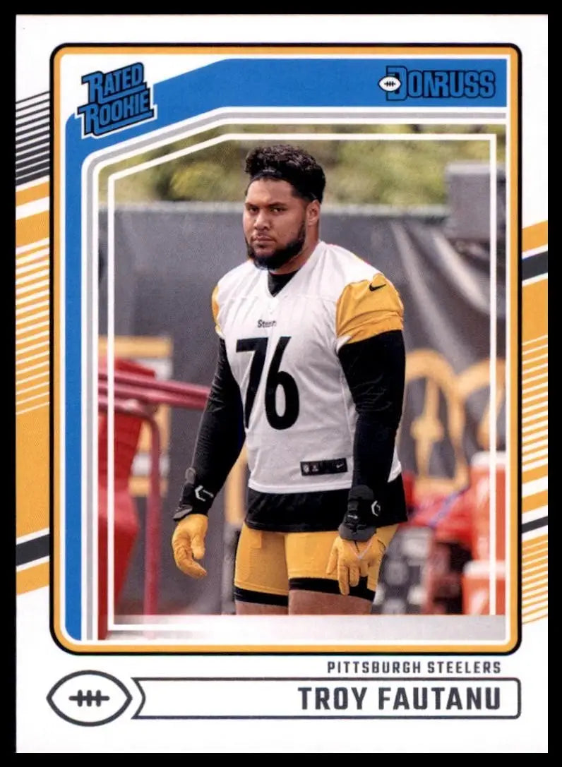 2024 Panini Donruss Rookie Troy Fautanu #360 Pittsburgh Steelers Football Card - Football Card Single