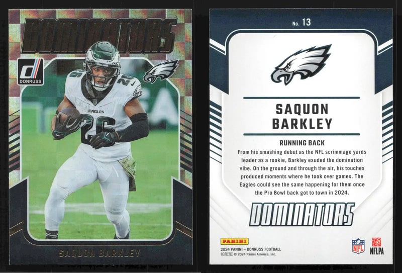 2024 Panini Donruss SAQUON BARKLEY #13 Dominators Philadelphia Eagles - Football Card Single