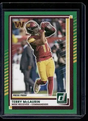 2024 Panini Donruss Terry McLaurin #144 Press Proof Green Football - Football Card Single