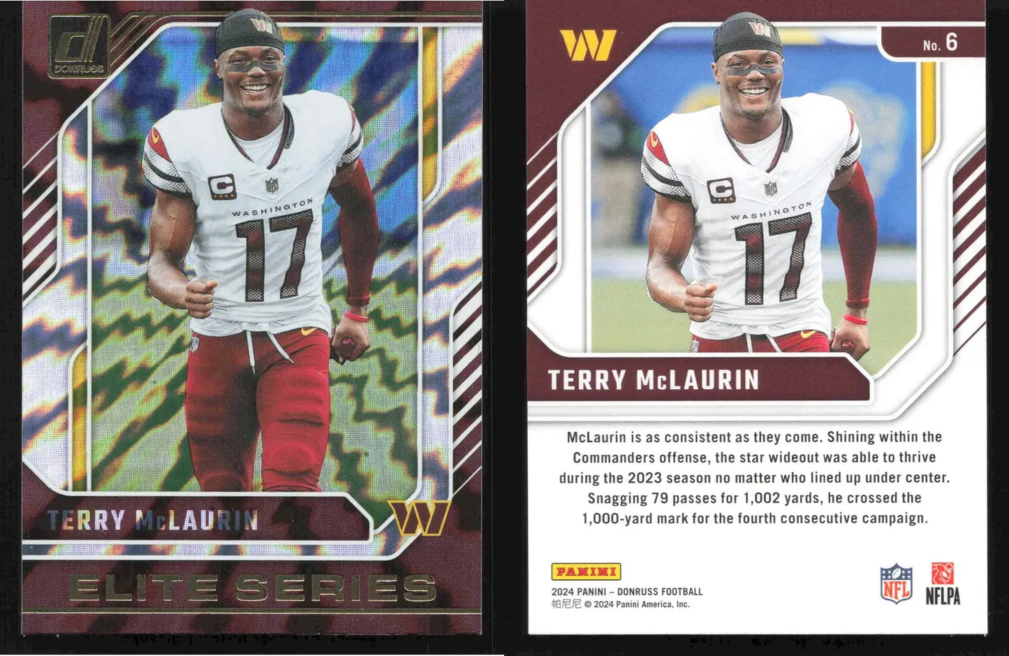 2024 Panini Donruss TERRY MCLAURIN #6 Elite Series Washington Commanders