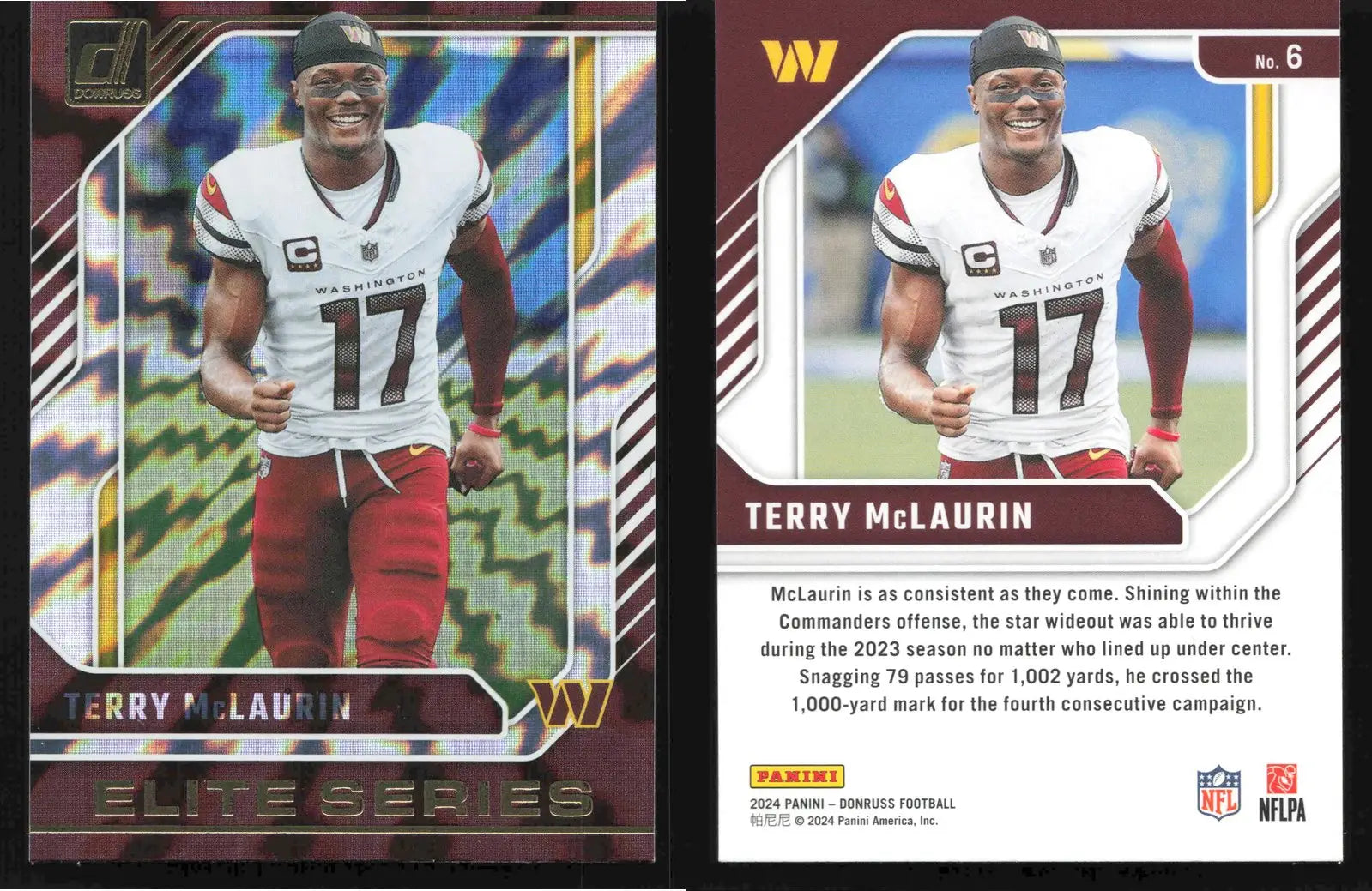 2024 Panini Donruss TERRY MCLAURIN #6 Elite Series Washington Commanders