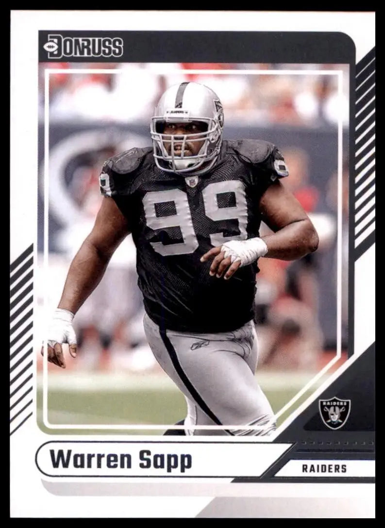 2024 Panini Donruss Warren Sapp #299 Oakland Raiders Football Card NFL Sports - Football Card Single