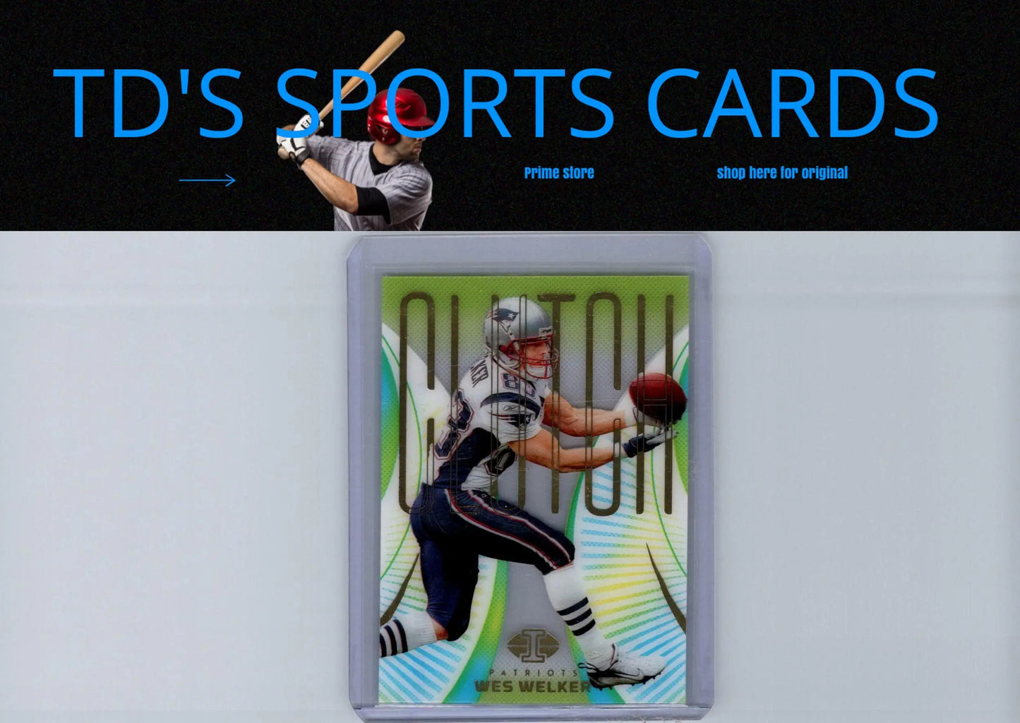 Wes Welker football card from 2024 Panini Illusions Clutch series