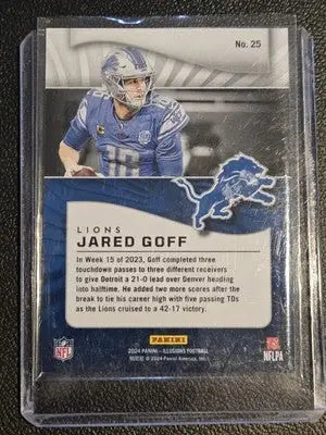 2024 Panini Illusions #25 Jared Goff Blue Trophy Collection 119/125 - Football Card Single