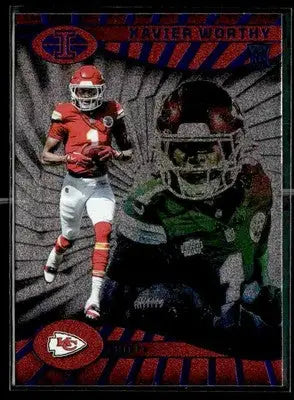 2024 Panini Illusions #45 Xavier Worthy Dots Trophy Collection