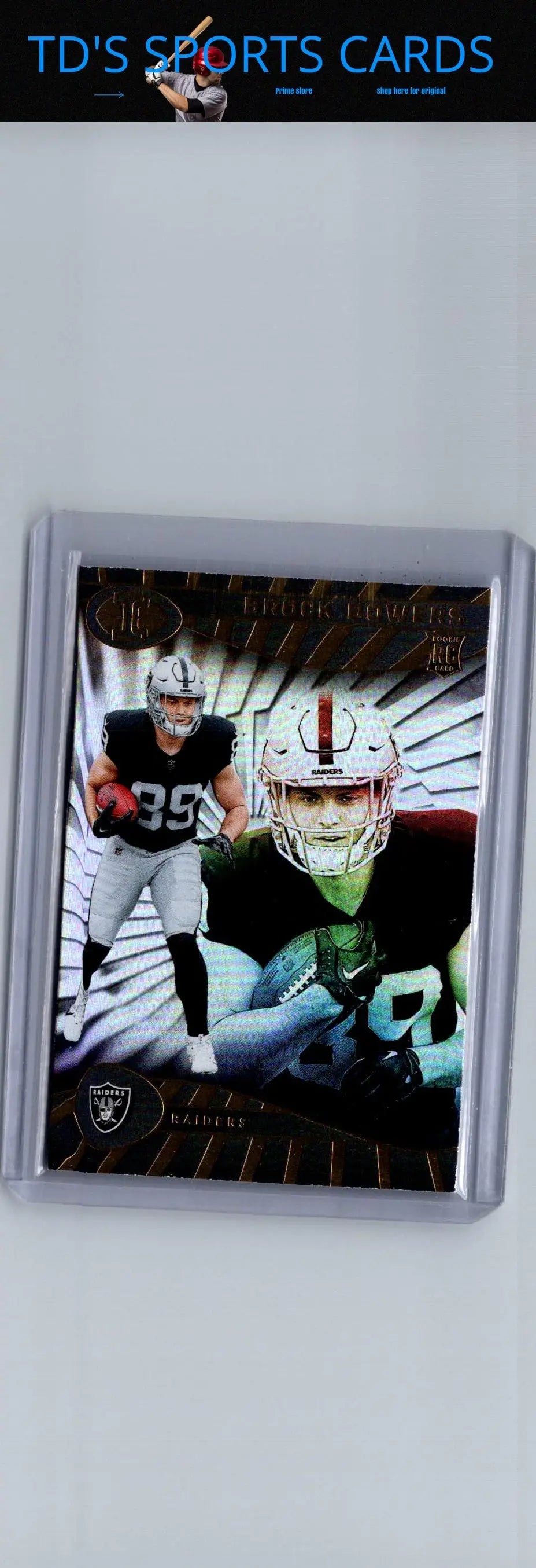 Football trading card of Brock Bowers from 2024 Panini Illusions series