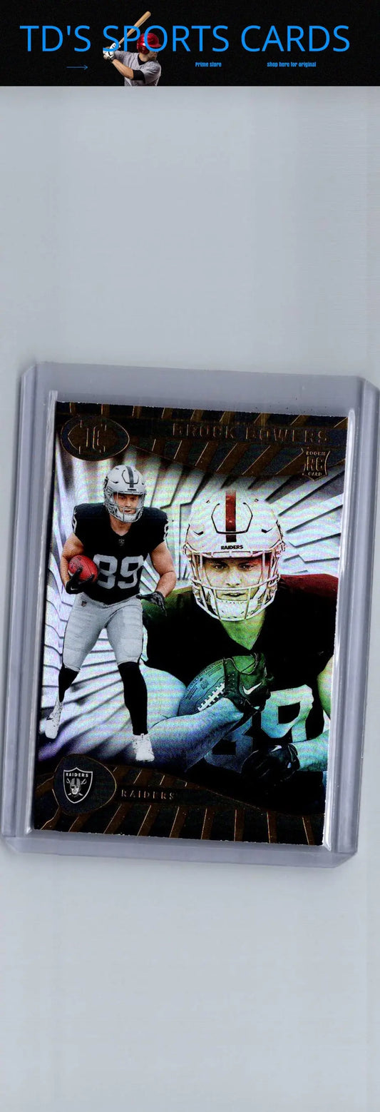 Football trading card of Brock Bowers from 2024 Panini Illusions series