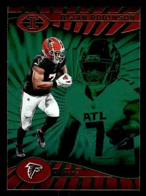 2024 Panini Illusions #5 Bijan Robinson Emerald Trophy Collection - Football Card Single
