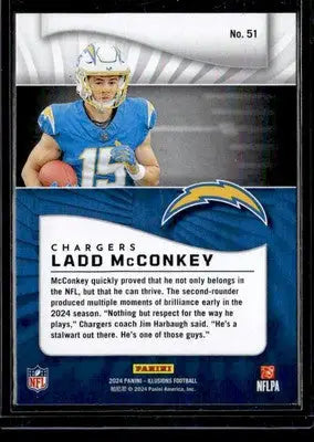 2024 Panini Illusions #51 Ladd McConkey Emerald Trophy Collection - Football Card Single