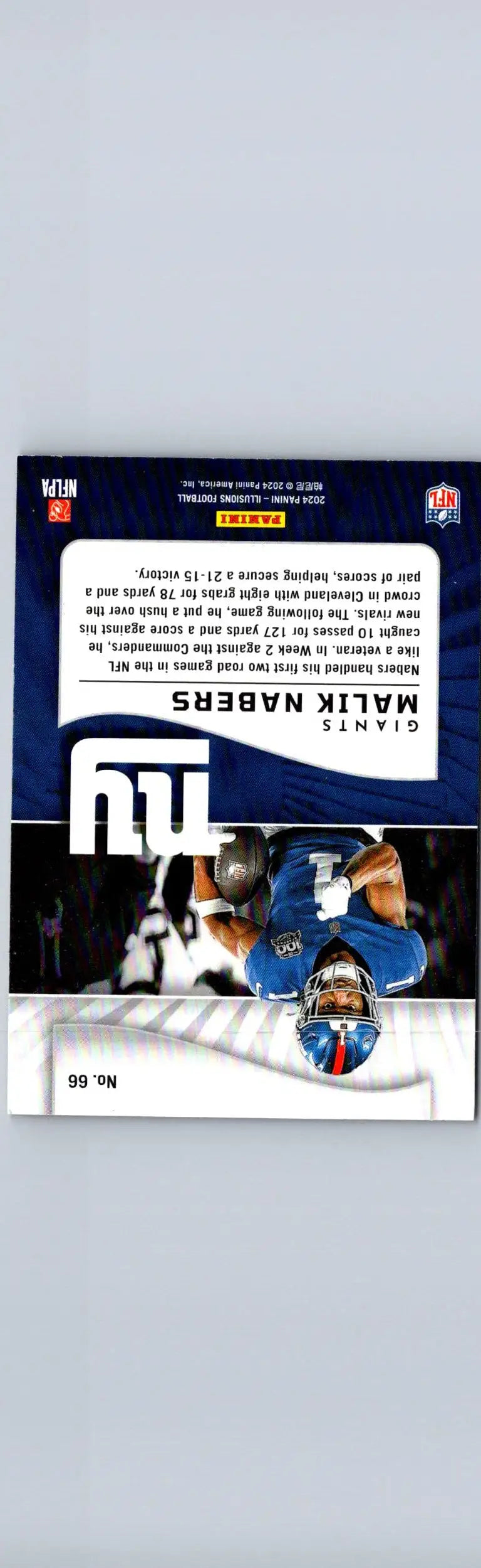 Malik Nabers football card from 2024 Panini Illusions retail product
