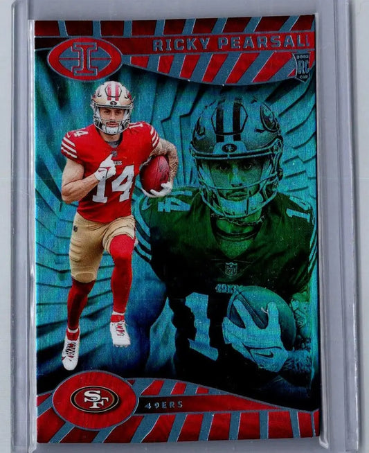 Ricky Pearsall football card from 2024 Panini Illusions Pearsall Light Blue Trophy Collection