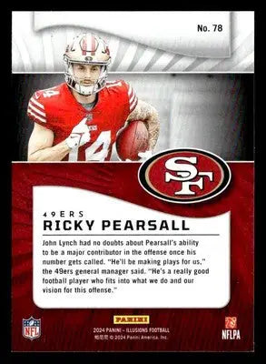 2024 Panini Illusions #78 Ricky Pearsall Retail - Football Card Single