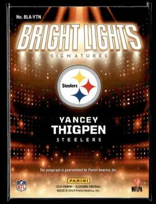 2024 Panini Illusions #BLS-YTN Yancey Thigpen Bright Lights Signatures Red #/99 - Football Card Single