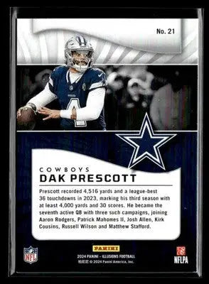 2024 Panini Illusions Dak Prescott #21 Dallas Cowboys