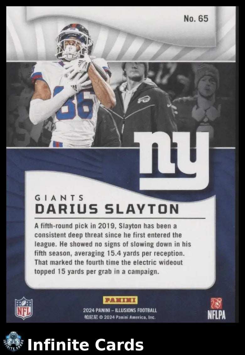 2024 Panini Illusions Football DARIUS SLAYTON #65 Trophy New York Giants - Football Card Single