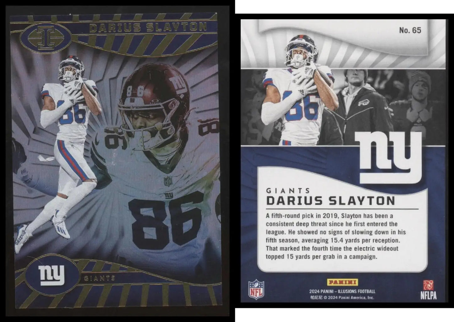2024 Panini Illusions Football DARIUS SLAYTON #65 Trophy New York Giants - Football Card Single