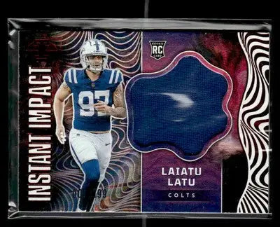 2024 Panini Illusions #II-LLU Laiatu Latu Instant Impact Red #/199 Colts - Football Card Single