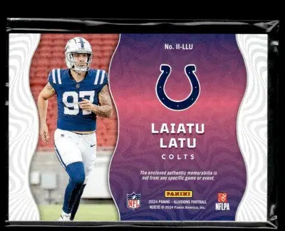 2024 Panini Illusions #II-LLU Laiatu Latu Instant Impact Red #/199 Colts - Football Card Single