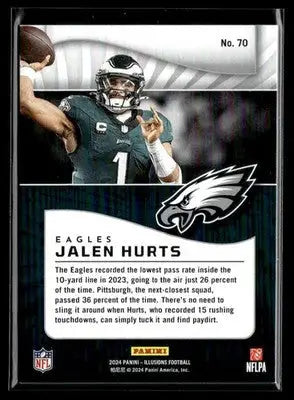 2024 Panini Illusions Jalen Hurts #70 Trophy Hobby Philadelphia Eagles