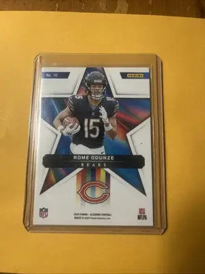 Rome Odunze football card from Panini Illusions Shining Stars series