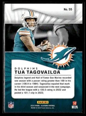 2024 Panini Illusions Tua Tagovailoa #55 Miami Dolphins - Football Card Single