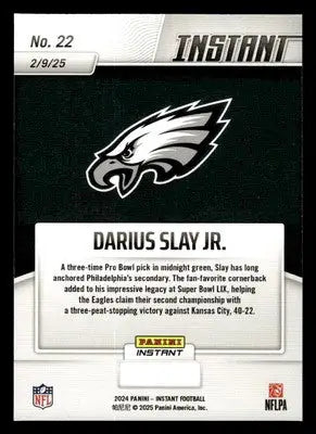 2024 Panini Instant Eagles Super Bowl LIX Champions #22 Darius Slay Jr. - Football Card Single