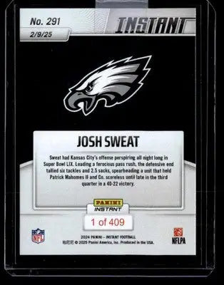 2024 Panini Instant NFL #291 Josh Sweat - Football Card Single