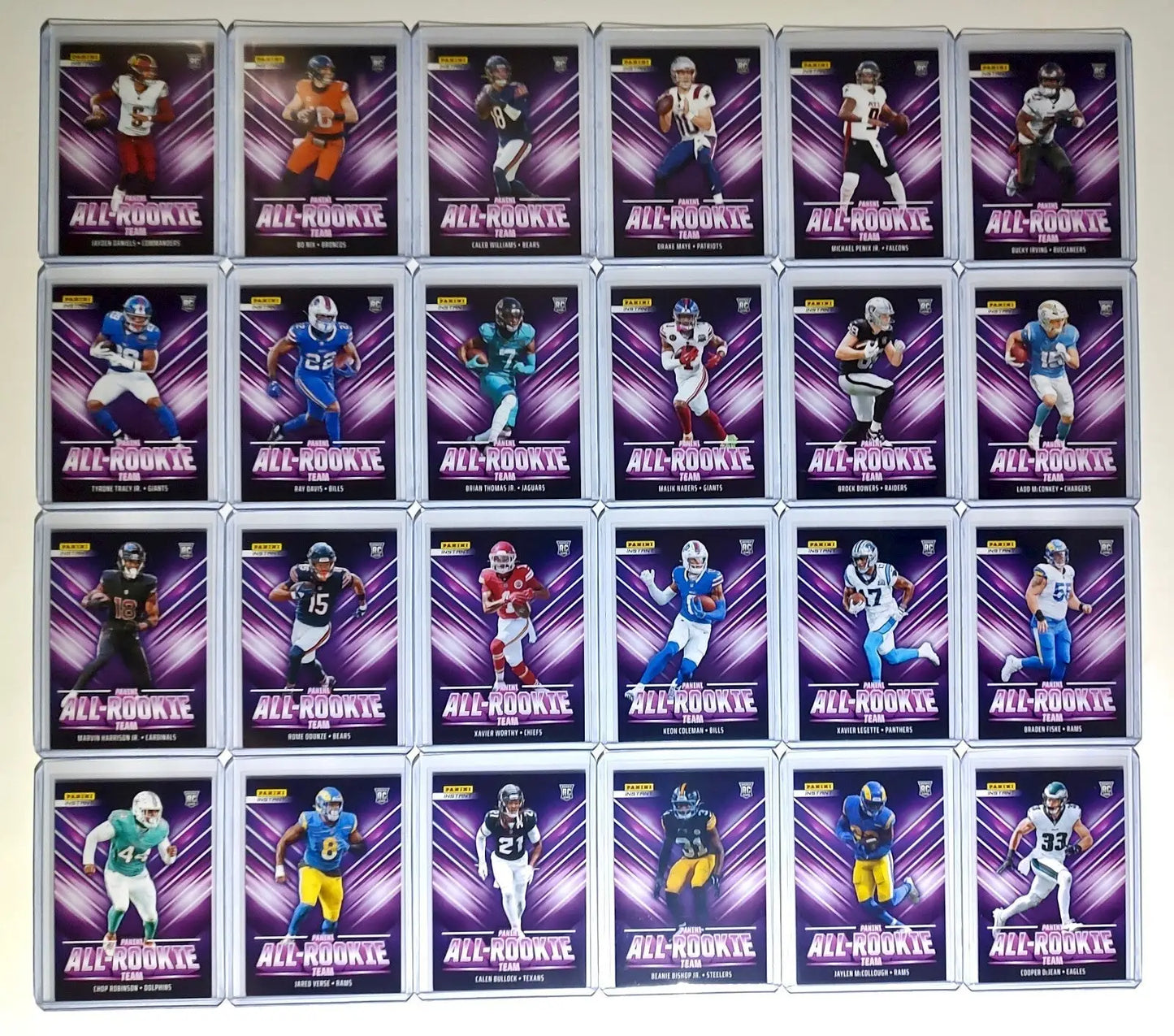 2024 Panini Instant NFL All-Rookie Team Complete 24 Card Football Set 1 of 314 - Football Card Single