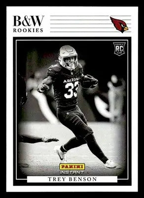 2024 Panini Instant NFL Black & White Rookies #BWR-12 Trey Benson - Football Card Single