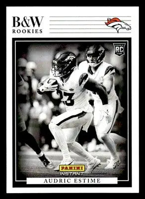 2024 Panini Instant NFL Black & White Rookies #BWR-14 Audric Estime - Football Card Single